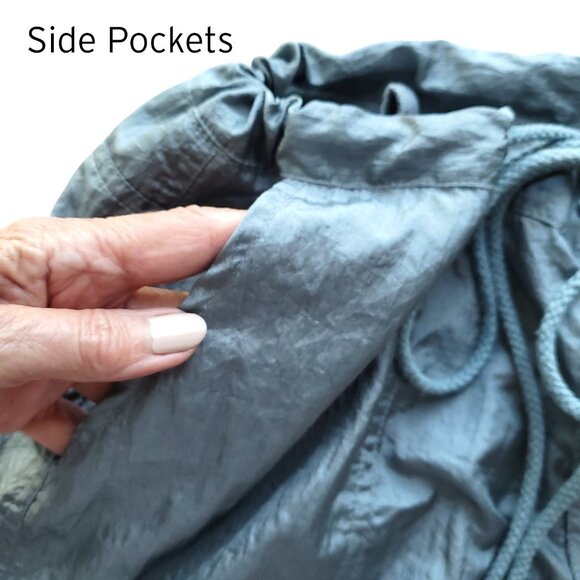 MOTEL NWOT Y2K Chute Trouser In Parachute Cool Grey Paratrooper Pants M - Picture 8 of 16